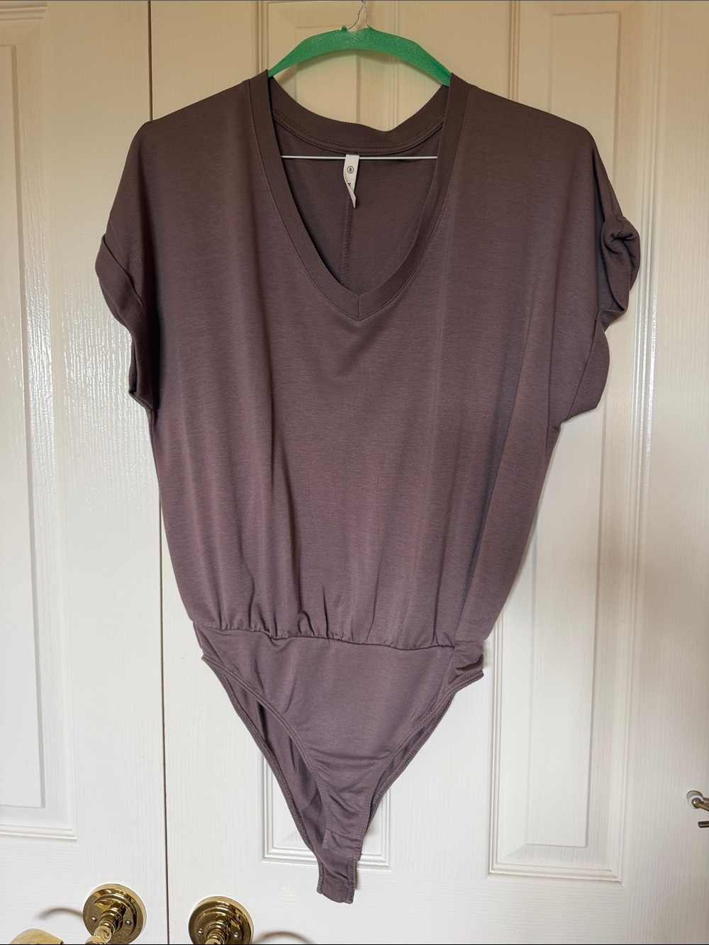 NWOT Wishlist V-Neck Short Sleeve Bodysuit in Mauve